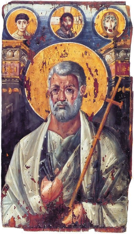 Апостол Петр, Икона VI в. Дерево, энкаустика. Монастырь св. Екатерины на Синае